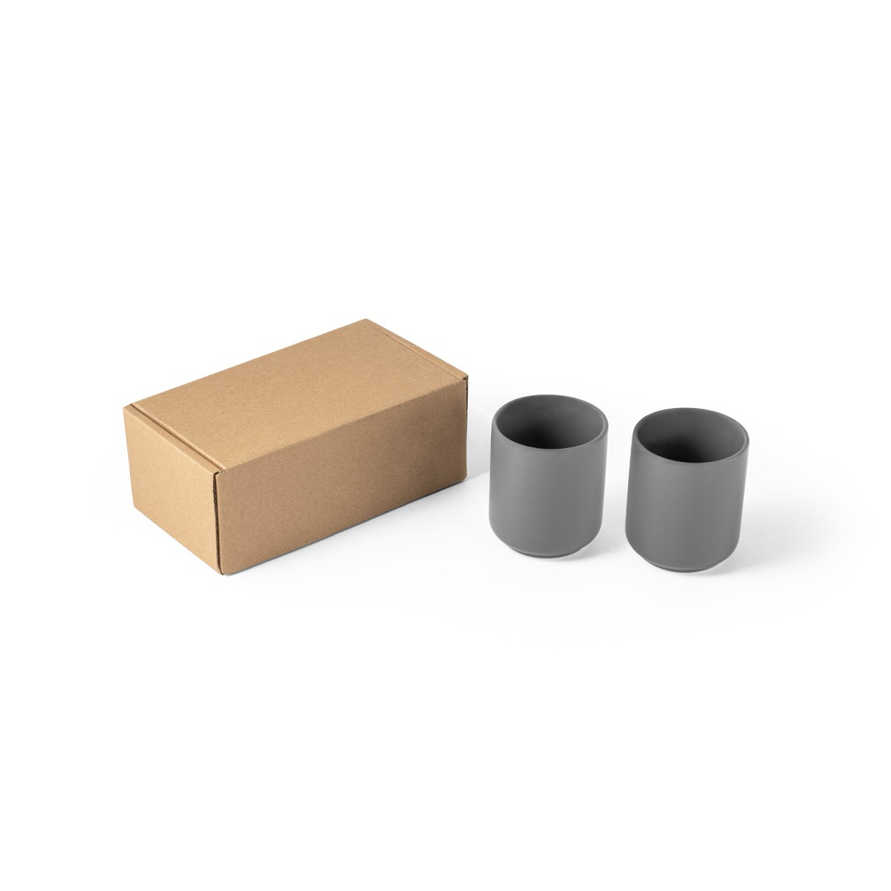 Set publicitaire tasses céramique - OWENS Gris foncé